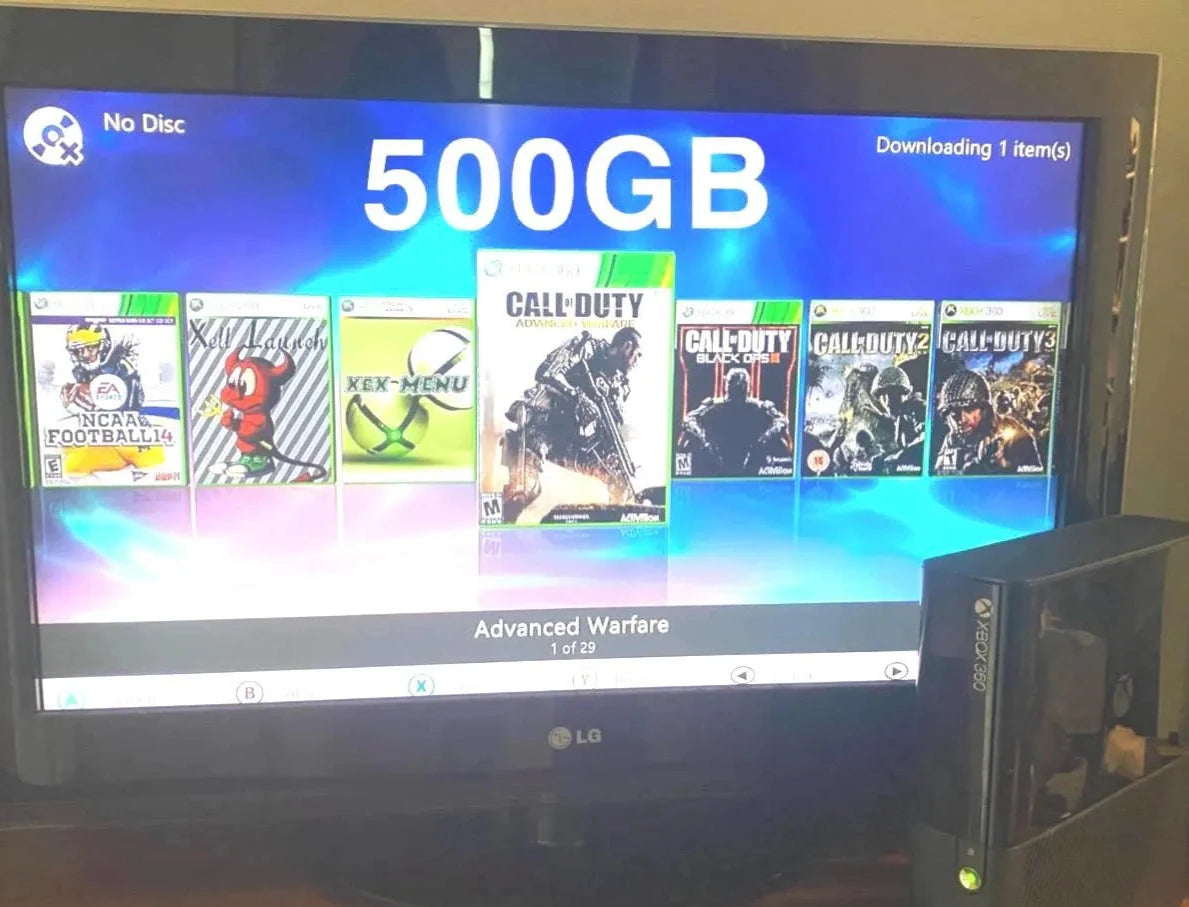 500GB RGH3 Xbox 360 Slim E Corona